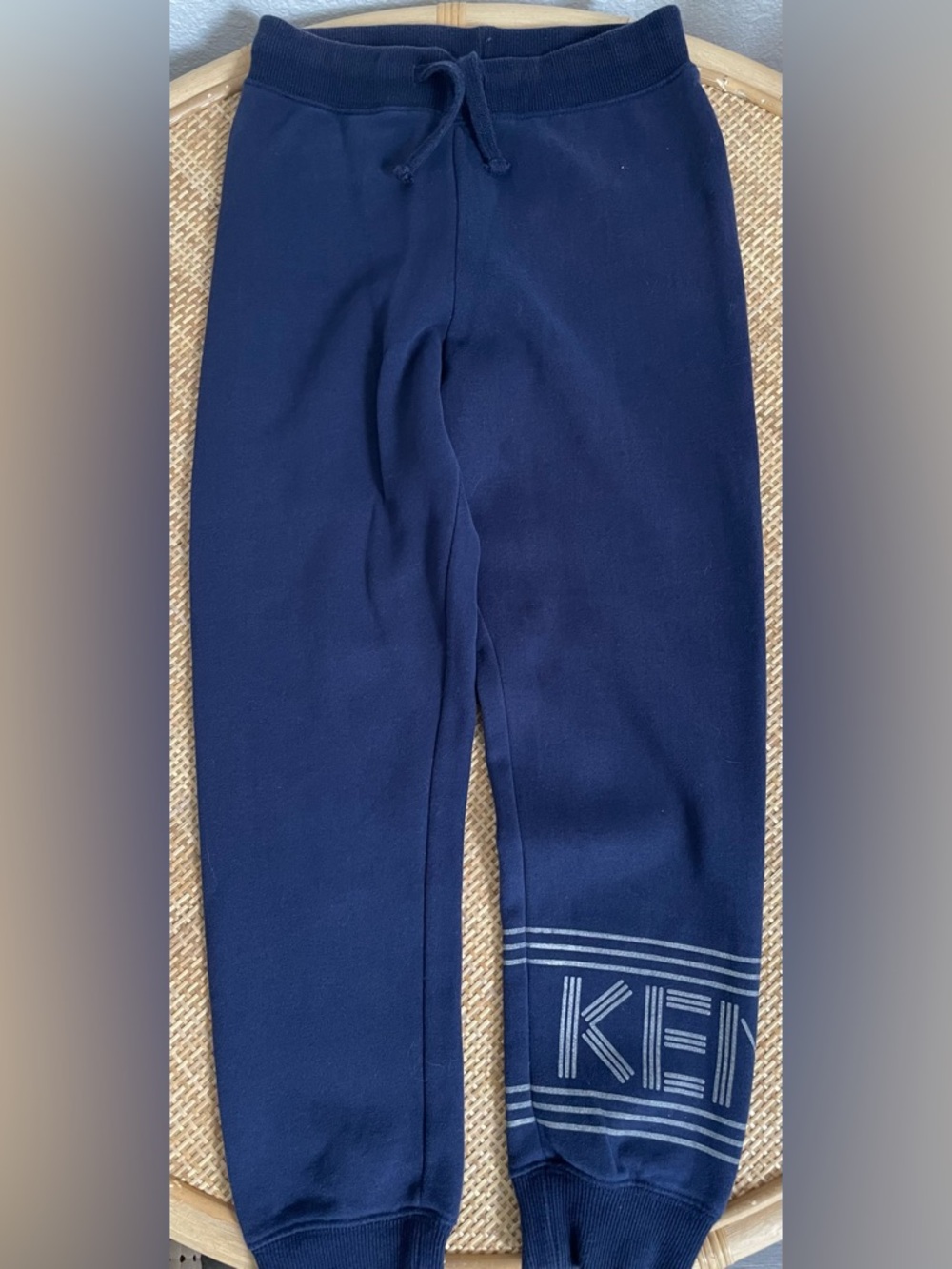 Kenzo Kids Navy Leggings with Stripe Logo Detail